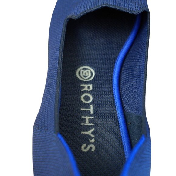 Rothys The Loafer Classic Navy Knit Size 11.5W EU 42.5 Slip-On Flats - Picture 4 of 6